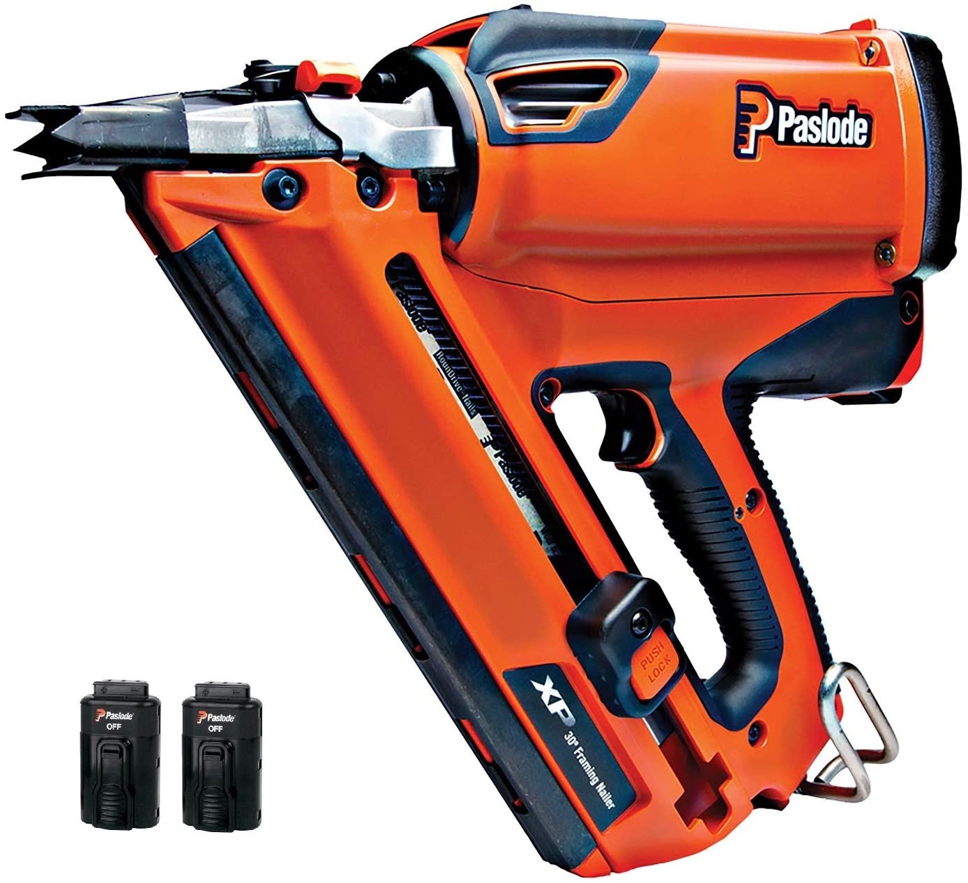 BRAND NEW PASLODE CORDLESS GAS FRAMING NAIL GUN KIT 906300 CFN325XP 2 BATTERIES