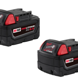 BRAND NEW GENUINE MILWAUKEE M18 5.0AH BATTERIES X 2 48-11-1850 (M18B5)