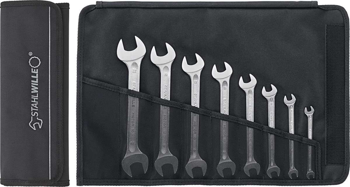 Stahlwille 8pc Metric Double Open Ended Spanner Set 6-22mm 10/8 96400305