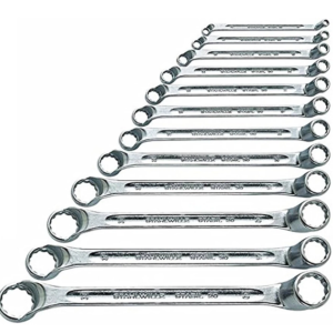 Brand New Stahlwille 20/12 12pc Metric Deep Offset, Double Ended Ring Spanner Set 6-32mm 96410406
